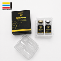 Boîte d'emballage pour 2 flacons de 3 ml, boîte en papier personnalisée imprimée avec insert en blister PET pour flacons en verre de 3 ml