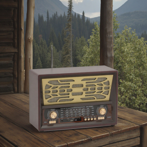 Retro ngoài trời <span class=keywords><strong>4</strong></span> ban nhạc FM/AM/SW1-2 đài phát thanh bằng gỗ với Bluetooth & Máy nghe nhạc cho người tiêu dùng - Product Image 6