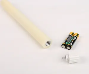 실제 왁스 웨딩 전기 깜박임 불꽃 가짜 배터리 작동 LED 테이퍼 촛불 3D 실제 불꽃