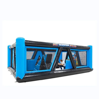 IPS Jeux Interactifs Gel Ball Arena Obstacle Gonflable Zone De Combat Défi Gel Blaster Bunker Dodgeball Arena