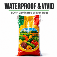 Sac tissé laminé BOPP imperméable pour légumes et produits horticoles, impression personnalisée, vente en gros