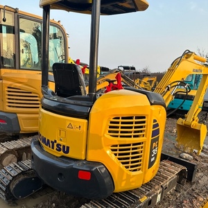 Mini excavadora usada de alta calidad, cabina abierta, Komatsu PC35, 3.5 toneladas, excavadora pequeña sobre orugas con pocas horas de trabajo, en venta. - Product Image 4