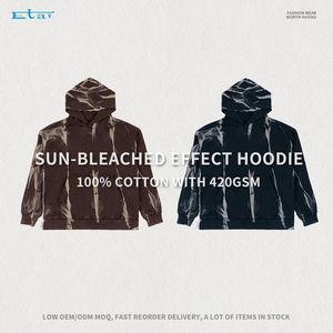 Sweat-shirts à capuche pour hommes en coton 100% 420 g/m², poids <span class=keywords><strong>lourd</strong></span>, vierges, impression personnalisée de logo, sweat-shirts à capuche délavés à l'acide pour hommes - Product Image 4