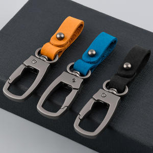 Porte-clés en cuir pour homme, anti-perte, porte-clés en métal, pendentif rétro, porte-clés pour homme - Product Image 1