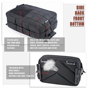 Design giubbotto tattico mimetico petto Rig con sistema <span class=keywords><strong>Molle</strong></span> Tactical Pouch per esterni - Product Image 6