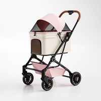 Poussette transfrontalière Lanka pour animaux de compagnie avec roues, grand espace pour chiens et chats de petite/moyenne taille, légère et pliable pour les voyages en extérieur