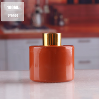 WOGU Stock Flacon de parfum, emballage cosmétique, 100 ml, 3 oz, flacon en verre rond mat givré, diffuseur de parfum, parfum d'ambiance