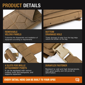 Bolsa Táctica de Pecho de Nailon Cordura 500D Cortada con Láser, Arnés Modular MOLLE para Caza y Uso Diario (EDC) - Product Image 2