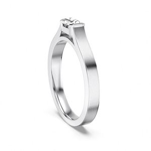 Dylam Top Fine Jewelry S925 <b>Silver</b> Brushed Sanding Surface <b>Solitaire</b> Rectangle 5A Zirconia Diamond Wedding Promise Women <b>Rings</b> - Product Image 5