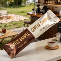 Sachets de café imprimés sur mesure en gros, pochettes en film PET à scellage arrière pour barres énergétiques et café en portion individuelle