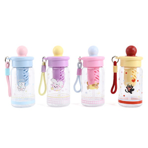 Plastic Straw Cup With Carrying Rope Large Capacity Eco Friendly For Camping Outdoor Use Kids Students Portable Drinkware - Product Image 4