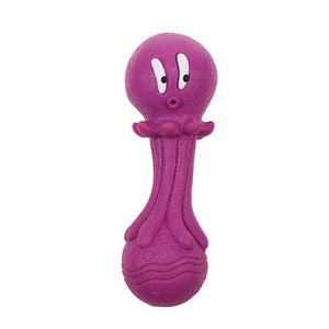 Jouet à mâcher pour chien Octopus, en caoutchouc durable, pour chiens de petite et moyenne taille, nettoyage des dents, soins dentaires, utilisation en intérieur, couleur orange - Product Image 4