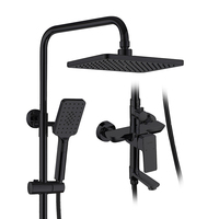 Système de robinetterie de douche combinée baignoire et douche en laiton avec poignée unique et cartouche céramique pour hôtel, appartement, centre commercial, salle de bain