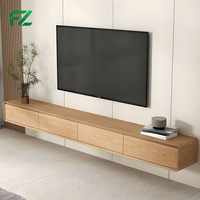 Vente directe d'usine de meubles TV flottants en panneaux en aluminium nid d'abeille modernes, minimalistes, résistants à l'humidité et durables