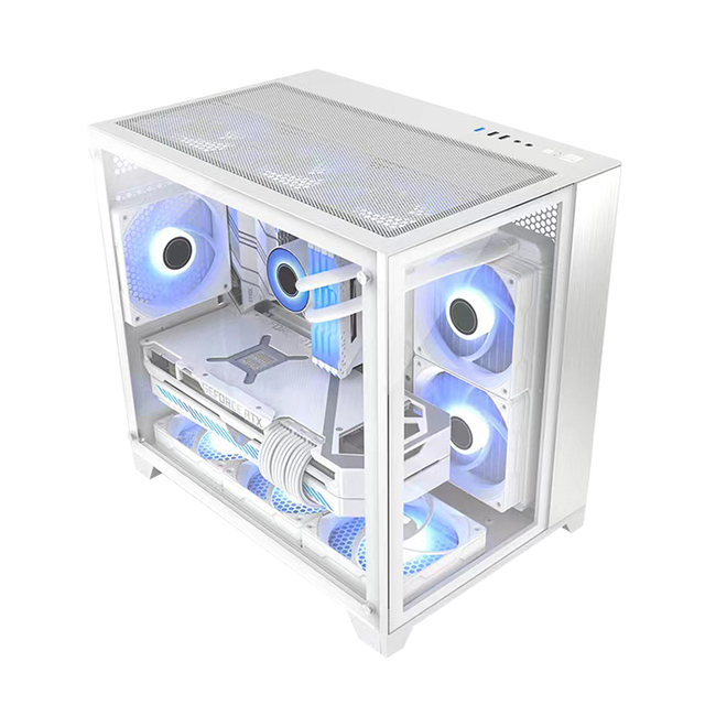 OEM ODM Custom MATX Gaming Case Computer Case Towers Mid Tower CPU Cabinet USB3.0 White PC Case