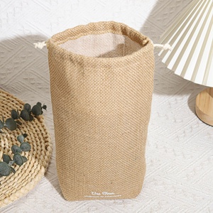 Bền Biểu Tượng Tùy Chỉnh In Đay Pouch Quà Tặng Nến Đóng Gói Dây Kéo Túi Có Thể Tái Chế Đay Vải Bố Cà Phê Đậu Món Quà Giáng Sinh Túi - Product Image 4