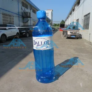 Şişme reklam modeli şeffaf PVC şişme maden suyu şişesi