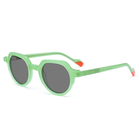 Lunettes de soleil polarisées tendance en gros avec verres TAC, lunettes de soleil de créateur en acétate en forme de cœur pour hommes et femmes