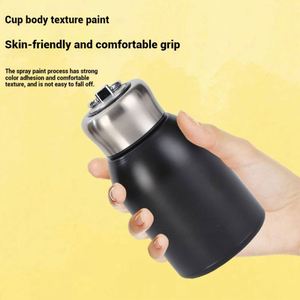 Termo Clásico de Acero Inoxidable Negro de 300 ml, Doble Pared, Ecológico, con Asa, Apto para Agua Hirviendo, Aislamiento Térmico de 6 Horas - Product Image 3