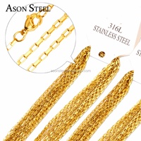 Collier en câble, chaîne en acier inoxydable, fermoir à bascule, couleur or, argent, promotion cadeau, vente en gros, bijoux fantaisie