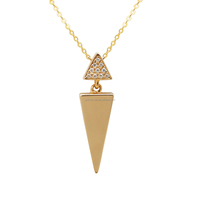 Design Triangle collier en or véritable 18k collier en diamant véritable bijoux pour femmes en gros or chinois