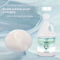 Kit de 2 gallons de résine époxy transparente et durcisseur AB, colle époxy pour acier, résine époxy liquide
