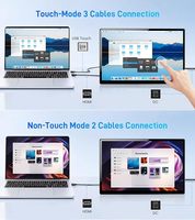 Moniteur tactile de 14 pouces équipé de ports VGA, DVI et HDMI. 1920x1080, corps entièrement en alliage d'aluminium, luminosité de 400 cd/m².