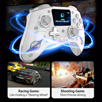 Manette de jeu sans fil Hall Joystick, contrôleur multiplateforme pour Switch/PS4/iOS/PC avec écran LCD