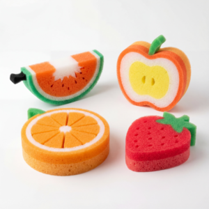 Éponge de nettoyage en forme de fruit personnalisée, douce, durable, en cellulose, pour la cuisine, la vaisselle, multifonctionnelle, tampon à récurer - Product Image 4