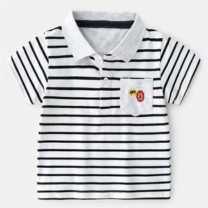 Vêtements de boutique pour enfants en gros, t-shirt polo rayé en coton pour l'été, provenant d'un fournisseur chinois - Product Image 5