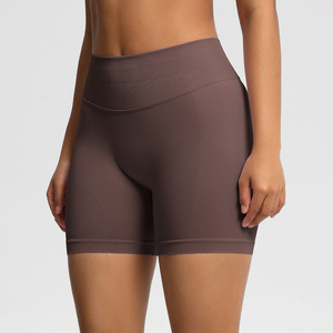 Shorts Deportivos Europeos Americanos sin Costuras de Tres Secciones, Cintura Alta, Levanta Glúteos, para Yoga - Product Image 3