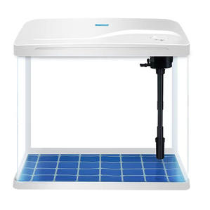 Aquarium en verre haute définition cintré à chaud, éclairage LED, circulation de l'eau, salon, petit aquarium de bureau, sans changement d'eau - Product Image 1