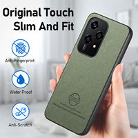 Étui de téléphone en cuir à texture sergé pour Huawei Honor 200 Lite Nova 13 Ultra P70 Mate 70 Pro, cadre en TPU, coque antichoc en PC