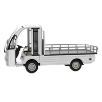 Camionnette électrique de livraison de marchandises à plateau plat, 2 places, avec toit semi-personnalisé, capacité 2 tonnes, à vendre