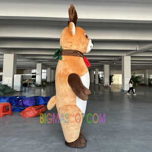 Noël Rein cerf dessin animé Anime fourrure matériel gonflables père noël bonhomme de neige robe <span class=keywords><strong>renne</strong></span> Costume défilé accessoires drôle mascotte - Product Image 2