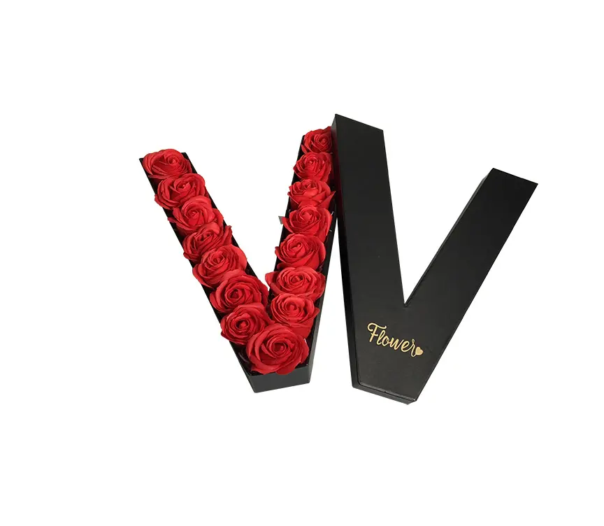 Stocked Letter Alphabet "V" Party Wedding Flower package gift box