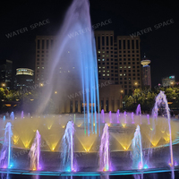 Fuente Musical de Agua con Luces LED RGB para Exteriores, Programable, Decoración para Plazas Urbanas Grandes