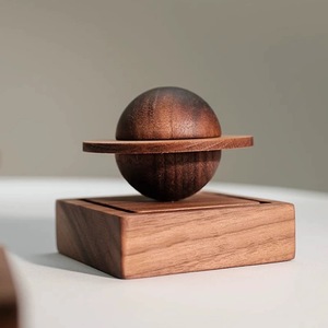Black Walnut Planet <b>Diffuser</b> Handmade Wooden <b>Essential</b> <b>Oil</b> Air Freshener Home Tabletop Ornament - Product Image 4