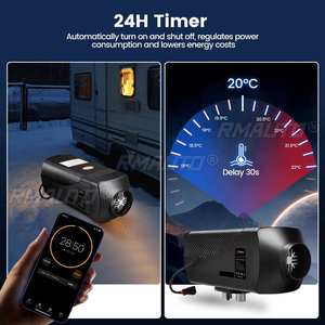 Calentador de Aire Diésel para Auto Hcalory 12V y 24V, 5-8KW, Autónomo, con Pantalla LCD Grande y Interruptor de Perilla, para SUV, RV, Almacén - Product Image 6