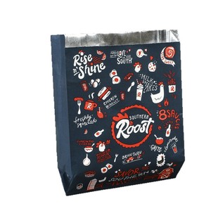 Custom Printed Takeaway Fast Food Disposable Kraft Paper Bag with Heat Seal Oil-proof for Hot Dogs Sandwiches Cookies Fried Food - Product Image 6