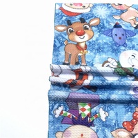Tissu en maille imprimé 95% polyester 5% élasthanne, extensible et écologique, pour vêtements, jouets, robes et costumes pour bébés et enfants