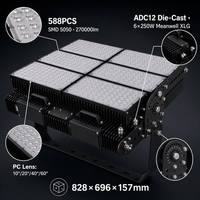 Luces LED de Seguridad para Estadios, 270000lm, 1500W, Ahorro de Energía, Protección Contra Sobretensiones, Luz Blanca Cálida Temporal, para Exteriores