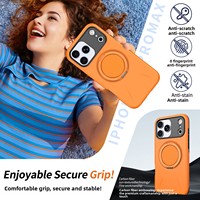 Nouvelle coque de téléphone portable transfrontalière pour Phone 17 Pro Max, deux-en-un, anti-chute, magnétique, rotation à 360°, support amortissant TPUPC