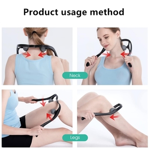 Maßgefertigter Nackenmassageroller Handgehaltenes Tiefengewebe-Selbstdruckpunkt-Nackenmassagegerät - Product Image 3