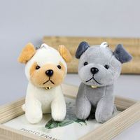 Porte-clés en peluche chien-loup de dessin animé mignon de 10 cm, pendentif pour sac à dos, sac de voiture, décoration, cadeau pour enfant, poupée en peluche douce