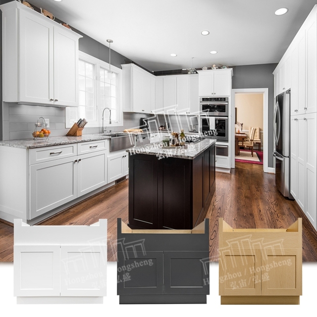 U.S. Stock FSB36 Farmhouse Kitchen Cabinets Durable American 36"W X 34.5"H X 24"D Apron Sink Base Cabinet for Kitchen Remodeling