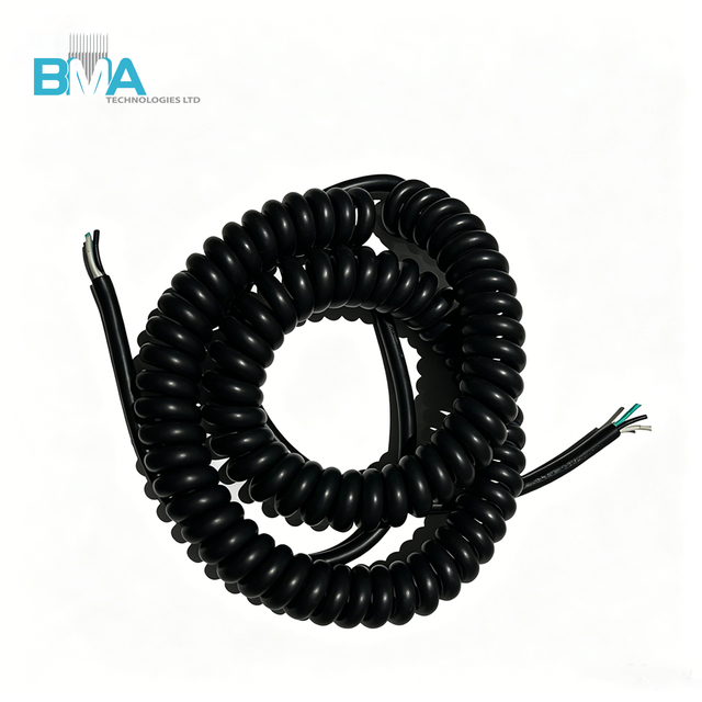 High Flexible 3-Core 18AWG PVC Spring Telescopic Spiral Cable for Industrial & Medical Wiring Support OEM/ODM