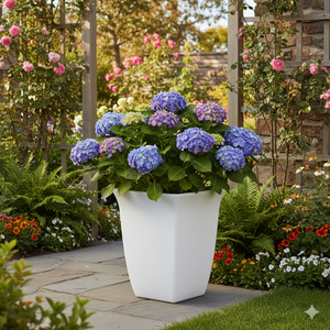 Pot de fleurs carré en plastique PP durable en gros pour une utilisation en intérieur et en extérieur, prix d'usine, jardinière avec logo personnalisé, OEM ODM disponible - Product Image 1