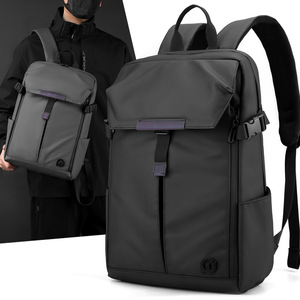 Sac à dos pour ordinateur portable imperméable pour homme WePower, grande capacité, sac de voyage d'affaires, sac à bandoulière, couleur unie, noir, gris, bleu foncé - Product Image 2
