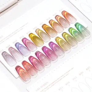 Missgel Custom Wholesale High Quality Cat Eye Nail Polish Gel Free Sample 15ml Sparkle 9D Double Light Magnetic Cat Eye Gel